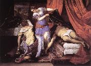 TINTORETTO, Jacopo Judith and Holofernes ar oil on canvas